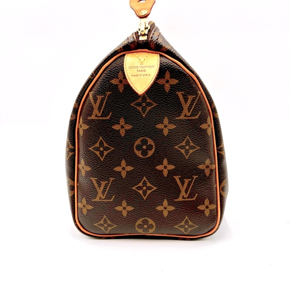Pre-loved and rarely used Louis Vuitton Speedy Handbag Monogram Canvas 25. - Picture 3 of 13